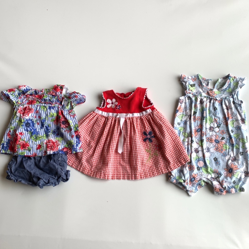 Bundle Romper, Dress and Jumpsuit size 12-18m